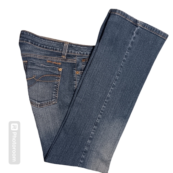 DKNY Jeans Y2K Women's Size 12 Mid-Rise Normal Straight Stretch Zip & Button - Picture 2 of 14